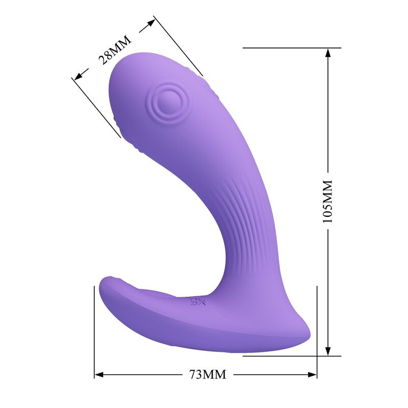 Pretty love - andromeda rechargeable dual stimulation vibrator purple 9