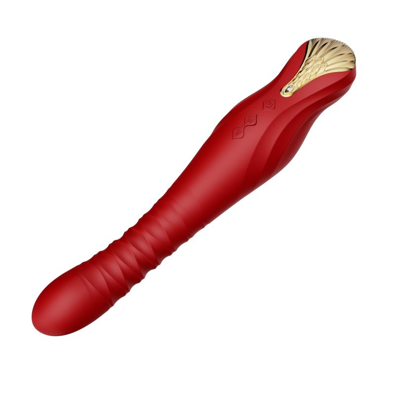 Zalo - King Vibrating Thruster Wine Red - Vibrátor 2
