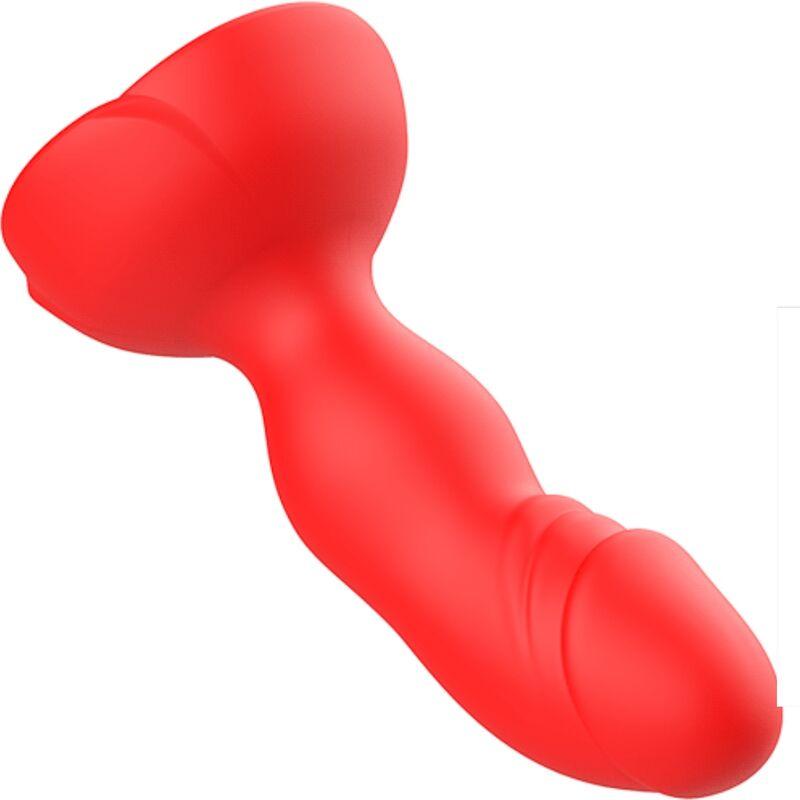 Armony - extreme a bloom rose vibrator & anal plug remote control red