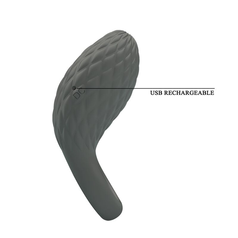 Pretty love - rechargeable textured vibrating ring with stimulator 5