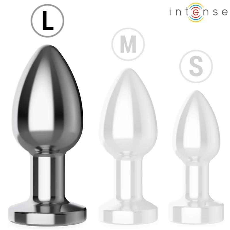 Intense - anal plug 10 vibrations metal with remote control l 6
