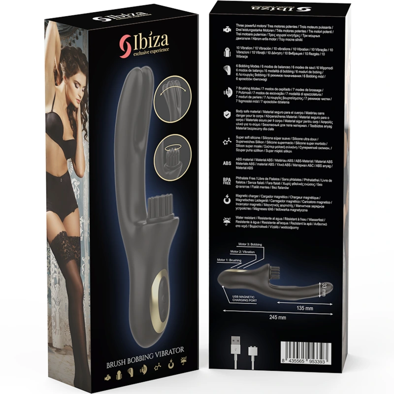 Ibiza - hi-tech rabitt brushing multi-cell clitorial and double wave vibrator 5
