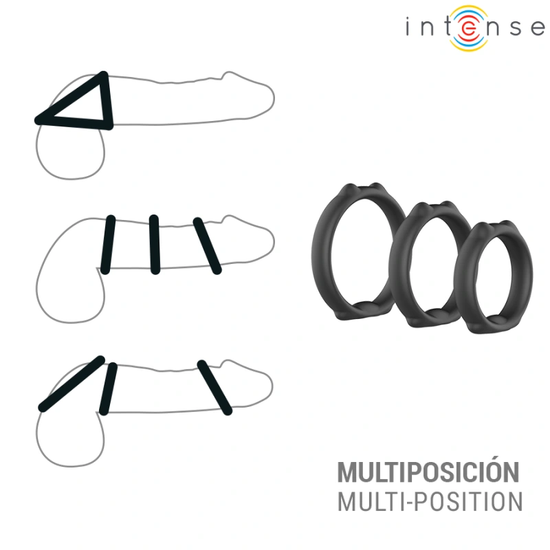 Intense - peter set of 3 penis rings model 9 2