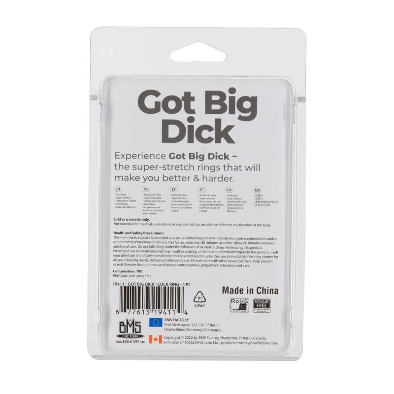 Powerbullet - Got Big Dick 4 Pack Rings 4