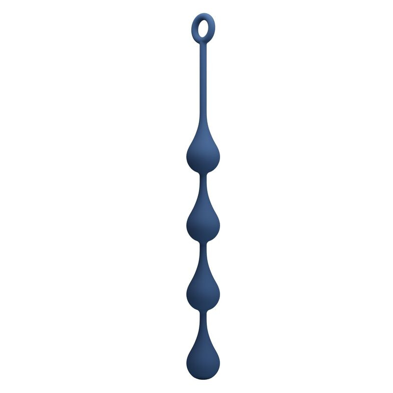 Mr play - blue silicone anal beads size l 42.6 cm 3