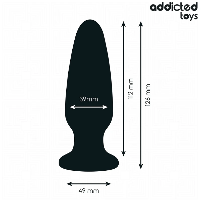 Addicted toys - anal plug with jewel silicone size l 12.6 cm 3