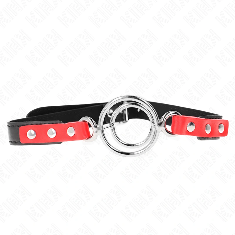 Kink - gag with multiple o-rings 4 / 4.8 cm red 38 x 56 cm 3