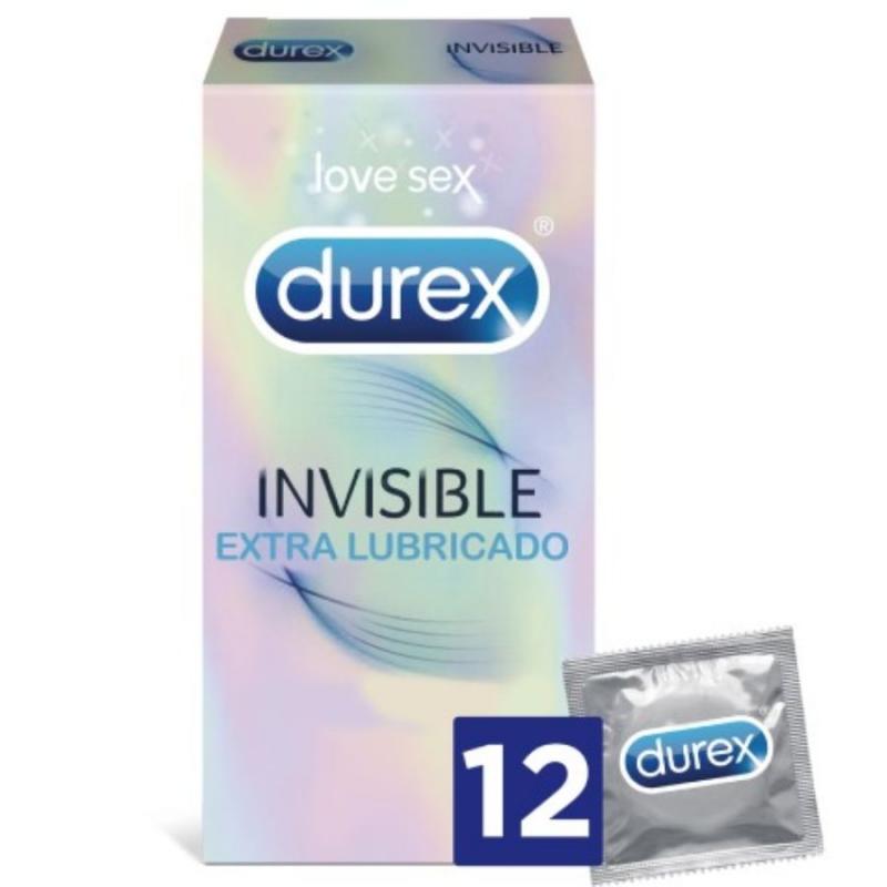Durex Invisible Extra Lubricated 12 Uds