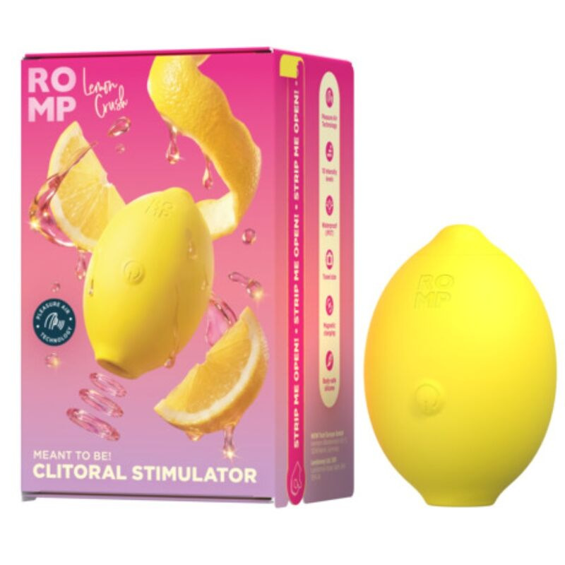 Romp - lemon crush pleasure air clitoral stimulator yellow 7