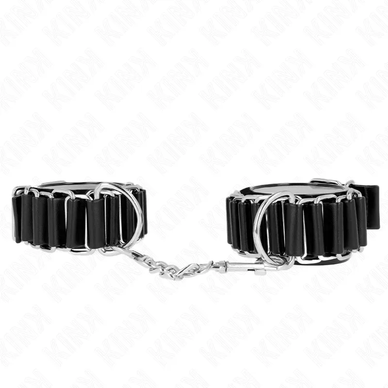 Kink - Hinge-Like Thin Wrist Restraints Black Adjustrable 16-22 Cm X 3.5 Cm