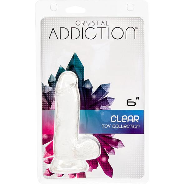Addiction - Crystal Addiction 6 Inch Clear Dong
