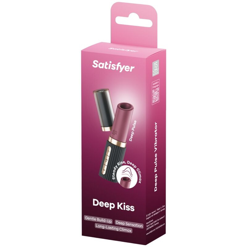 Satisfyer - pro 2 kiss wave clitoris stimulator garnet / black 5