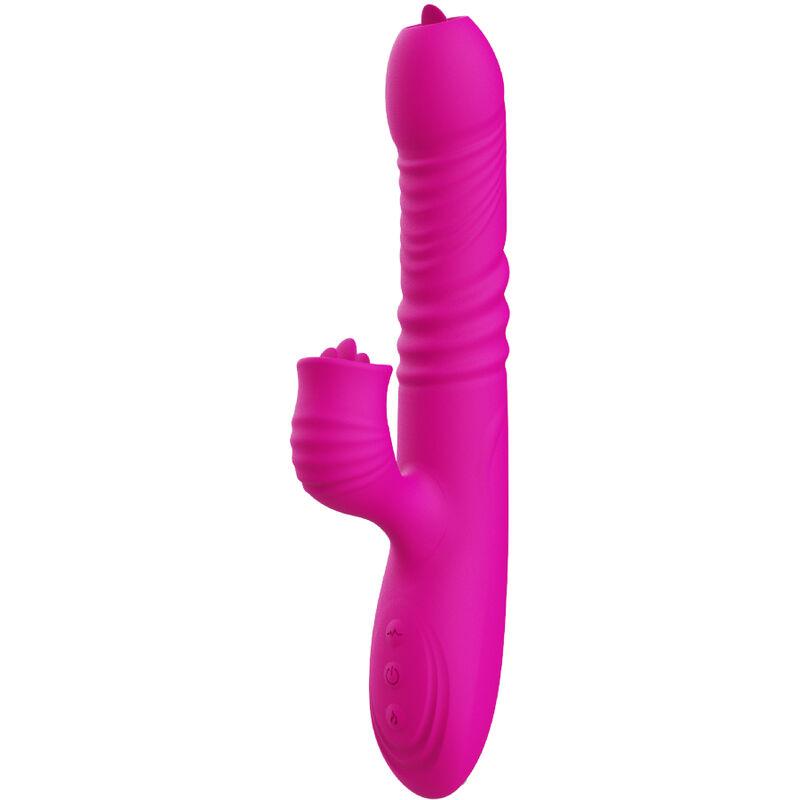 Armony - Fanny Multifunction Double Tongue Vibrator Fuchsia Heat Effect