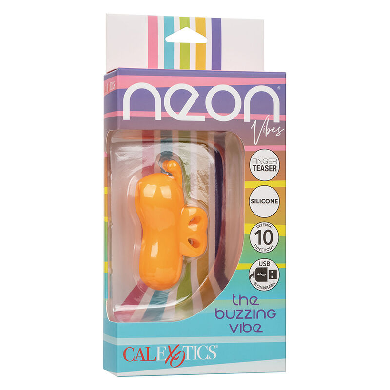 Calexotics - neon vibes the buzzing vibe finger stimulator 10 vibrations orange 10