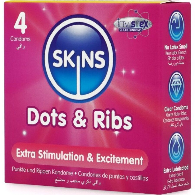 Skins - dots & ribs premium condoms pack 4 1