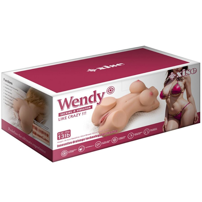 Xise - wendy sucking female torso with vibration and remote control 6 kg 9