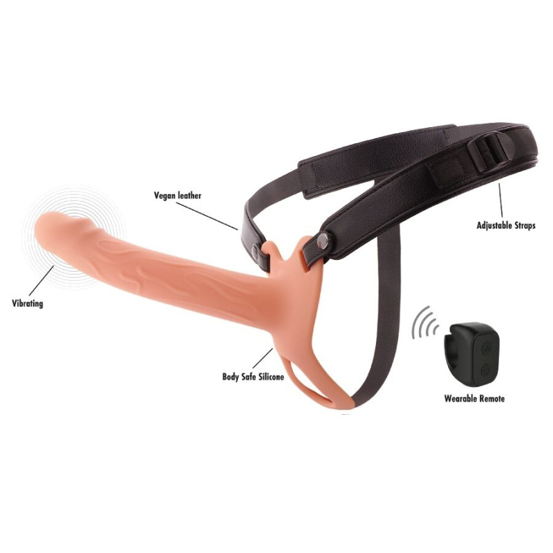 Hidden desire - inferno vibrating penis sleeve strap-on 20 cm 2