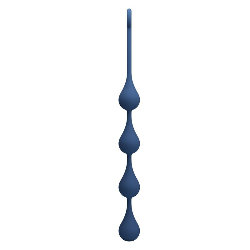 Mr play - blue silicone anal beads size l 42.6 cm 4