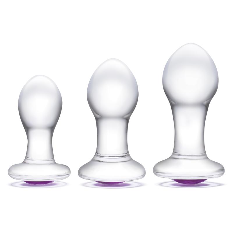 Glas - Bling Bling Glass 3 Pc Anal Training Kit - Sada Sklenených Análnych Kolíkov 6