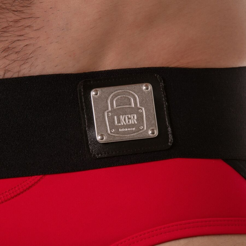 Locker gear - wide waistband jock brief red m 2