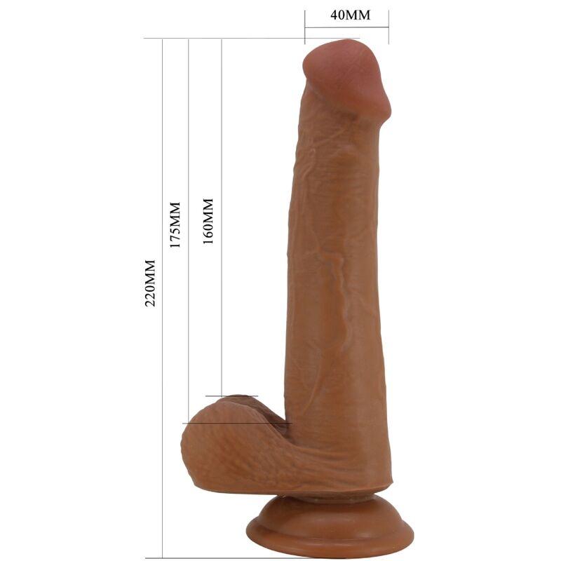 Pretty love - tallen realistic dildo 22 cm brown 4