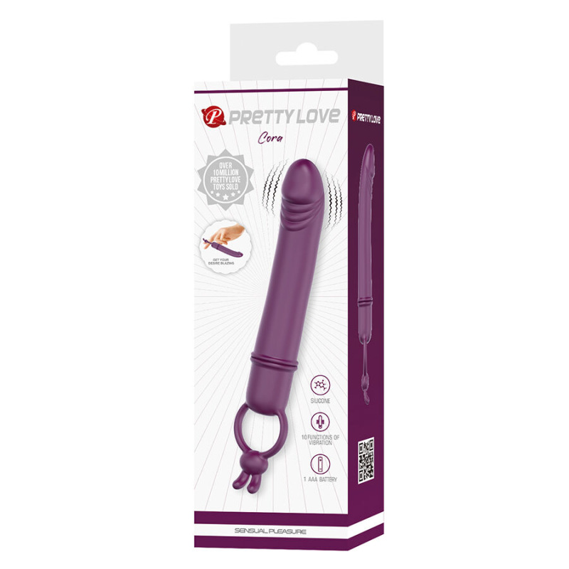 Pretty love - cora vibrator penis form with resistance ring 8