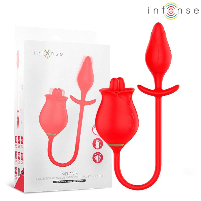 Intense - melanie double clitoris stimulator with zigzag tongue