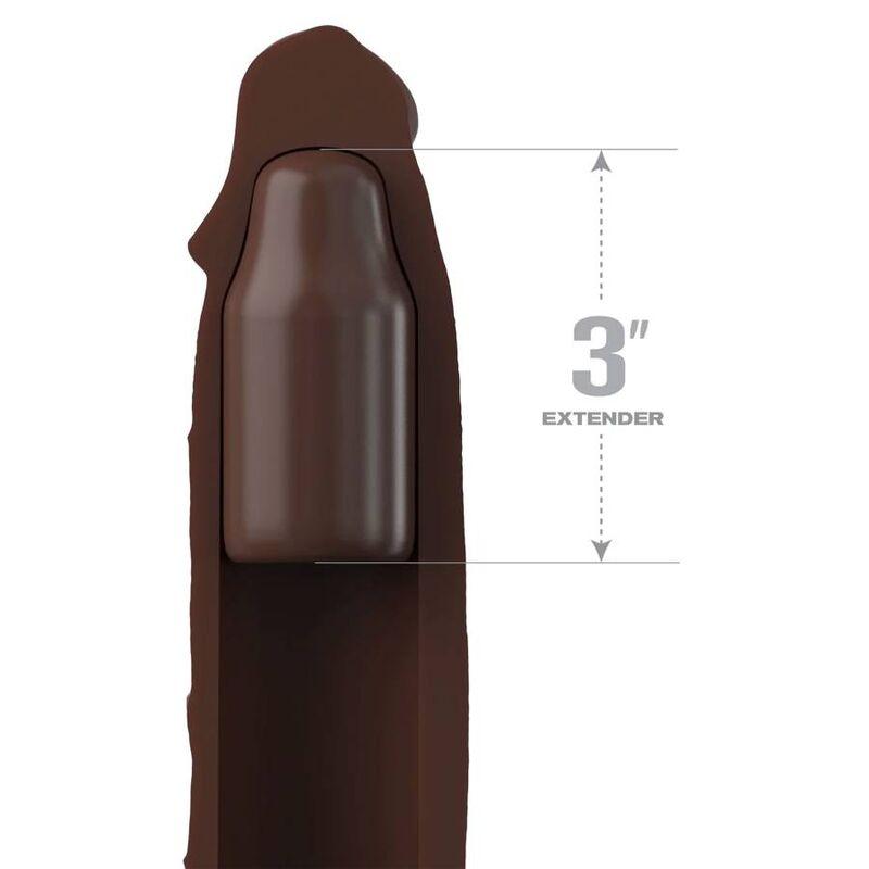 Pipedreams Sleeve 22,86 Cm + 7,62 Cm Plug Brown - Návlek Na Penis 1