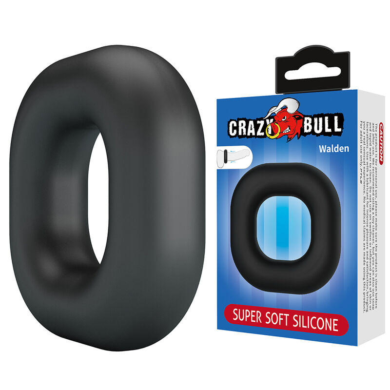 Crazy bull - walden super soft silicone cock ring black