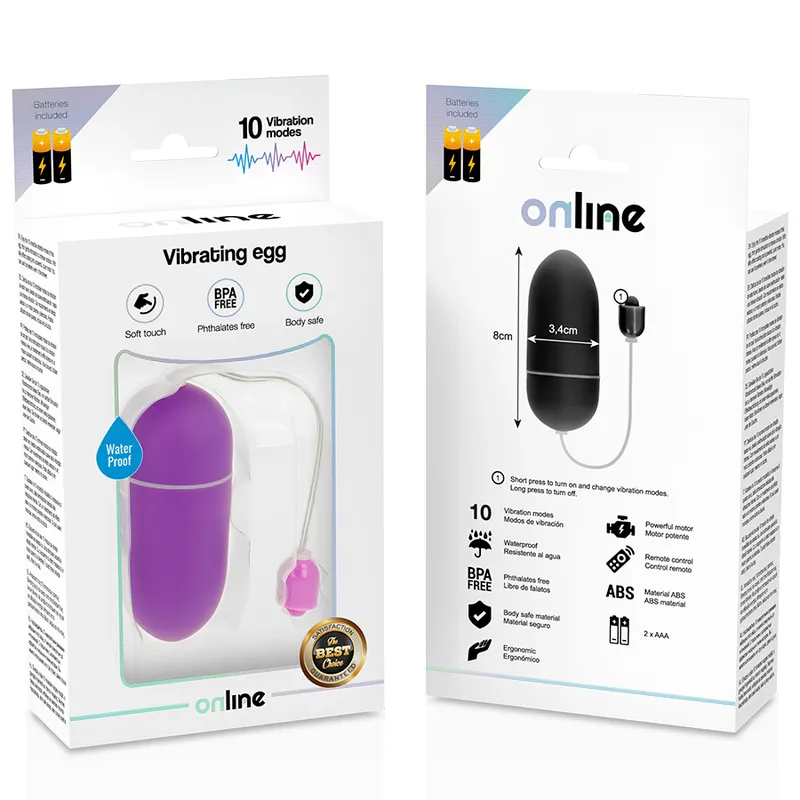 Online Waterproof Vibrating Egg - Purple