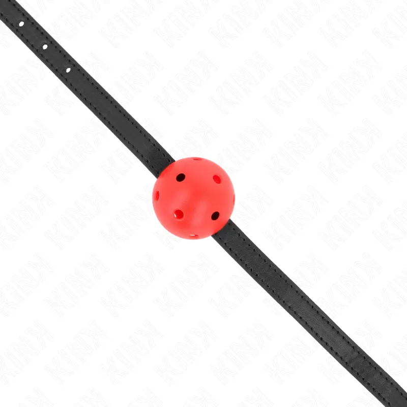 Kink - Simplicity Red Breathable 4.5 Cm Ball Gag 62 X 1.5 Cm 3