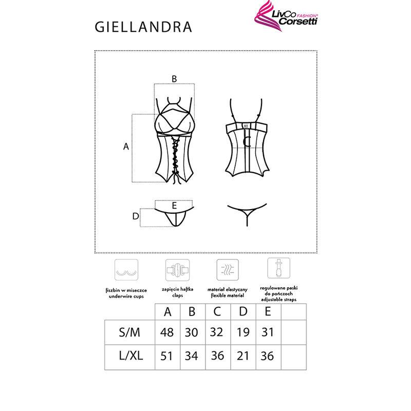 Livco Corsetti Fashion - Giellandra For The Senses Collection Corset + Panty Black