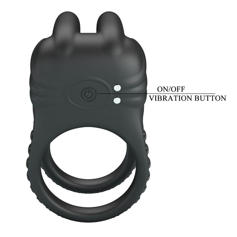 Pretty love - sini rechargeable vibrating cock ring 10 functions black 3