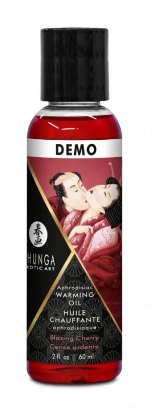 Shunga - Aphrodisiac Warming Oil Blazing Cherry 60 Ml - Masažný Olej (ZVÝHODNENÁ CENA)