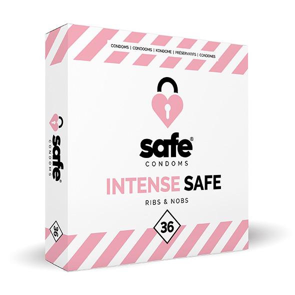 Safe - Condoms Ribs & Nobs 36 Pcs