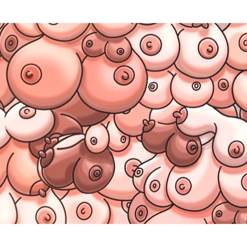 Diablo picante - color mouse pad with boobs design