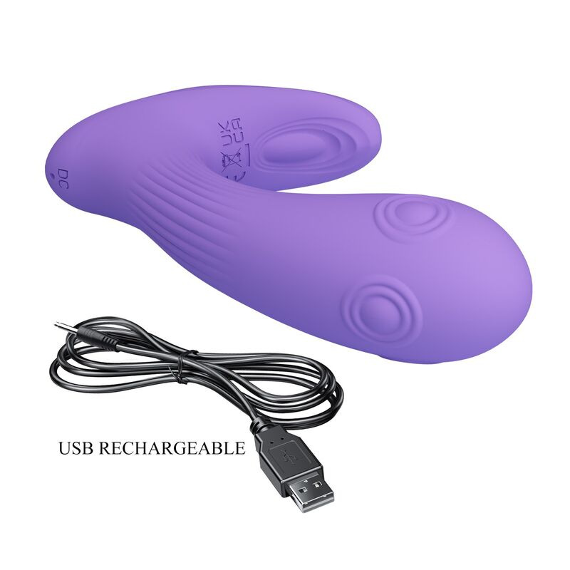 Pretty love - andromeda rechargeable dual stimulation vibrator purple 10