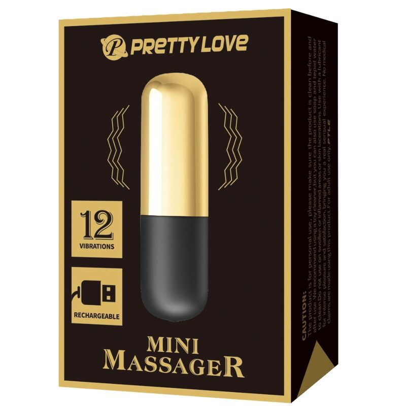 Pretty love - golden rechargeable bullet vibrator 6