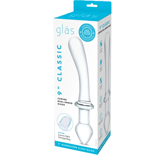 Glas - Classic Curved Dual-Ended Dildo - Sklenené Dildo 1
