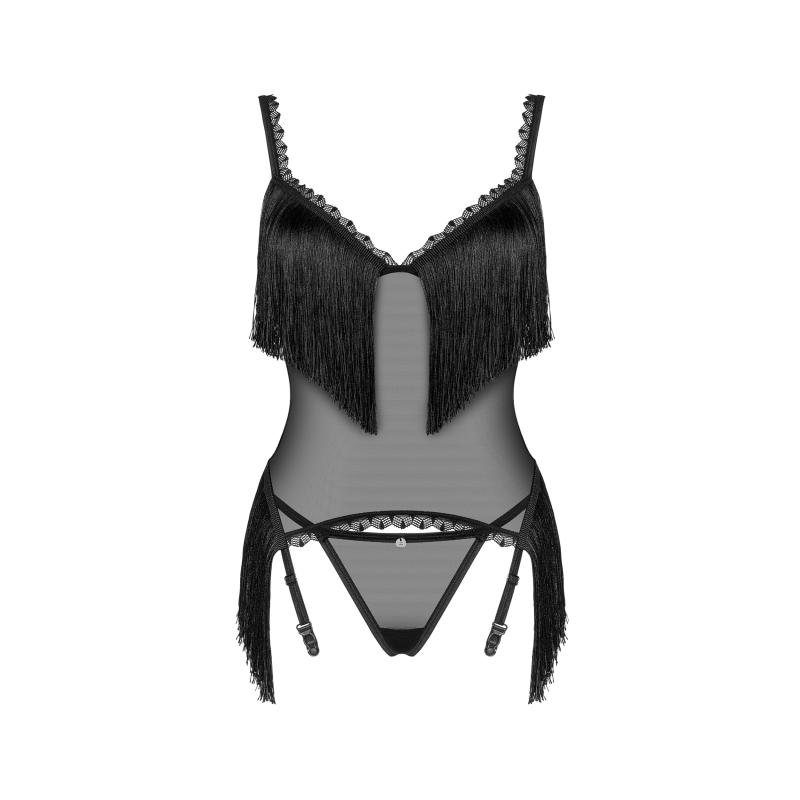 Obsessive - Obsessive Sherila Corset & Thong Black Xs/S