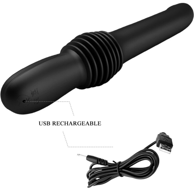 Pretty love - pazuzu vibrator 3 thrust modes black 5