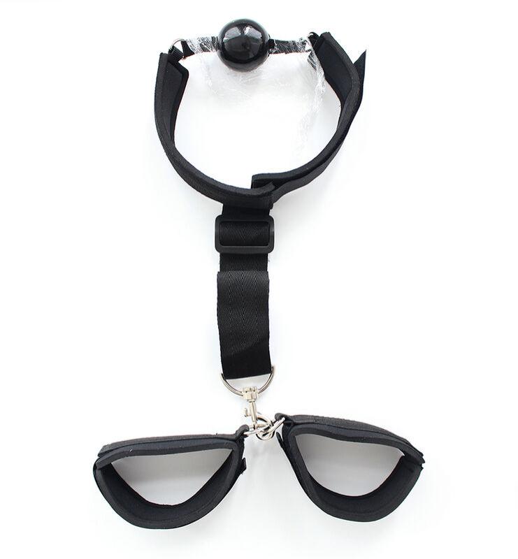 Ohmama Fetish Neoprene Gag With Hand Cuffs 7