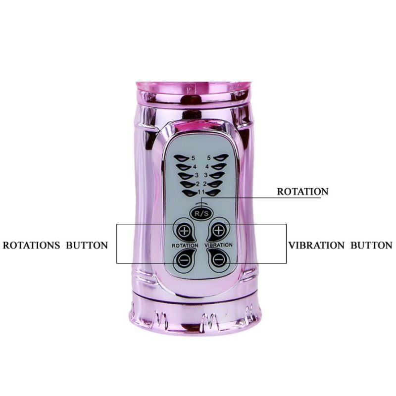 Baile - rechargeable vibrator with rotation and throbbing butterf stimulator 9