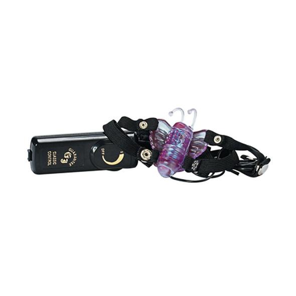 Butterfly Stimulator Strap-On Vibrator Black