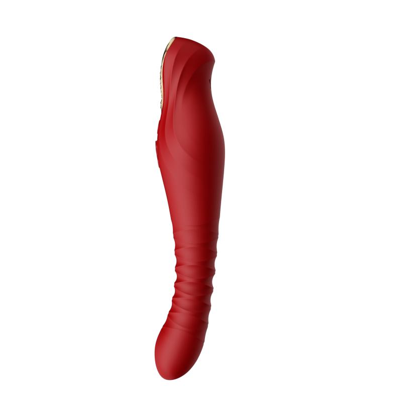 Zalo - King Vibrating Thruster Wine Red - Vibrátor 5