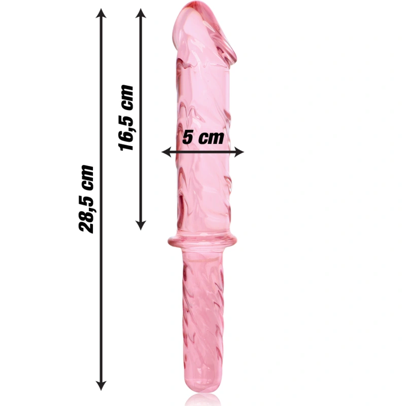 Nebula series by ibiza - model 24 dildo borosilicate glass pink 28.5 cm -o- 5 cm 2