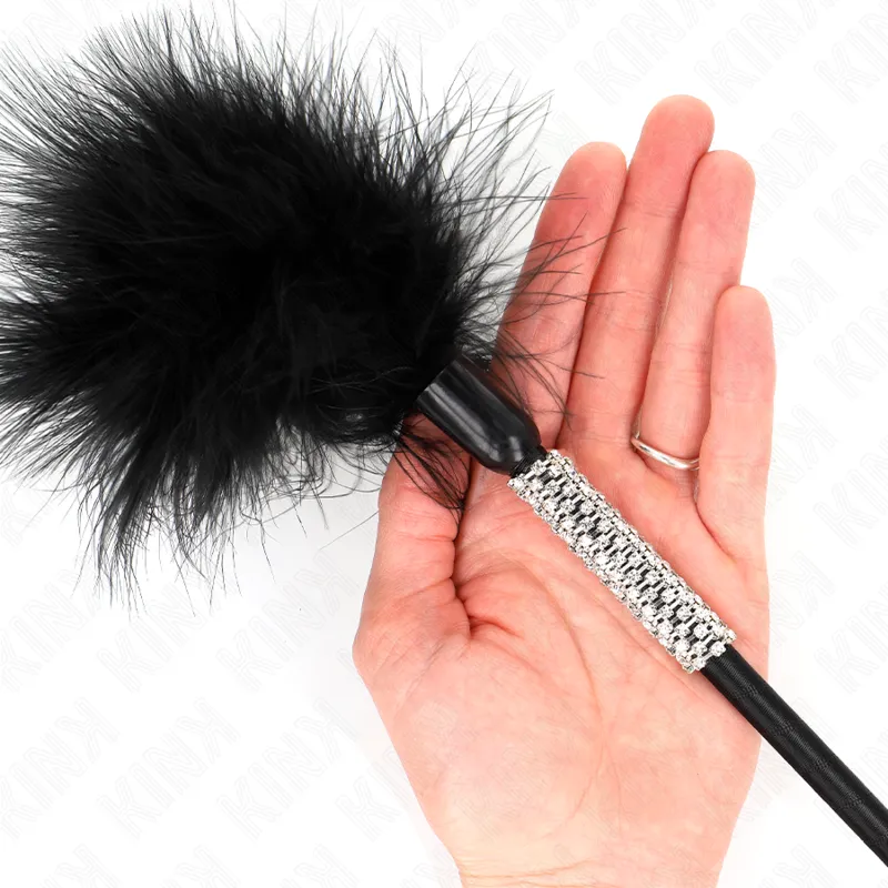 Kink - Tickle Feathers With Rhinestone Handle 50 Cm