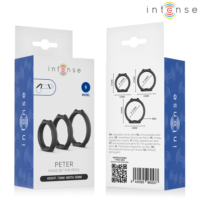 Intense - peter set of 3 penis rings model 9 5