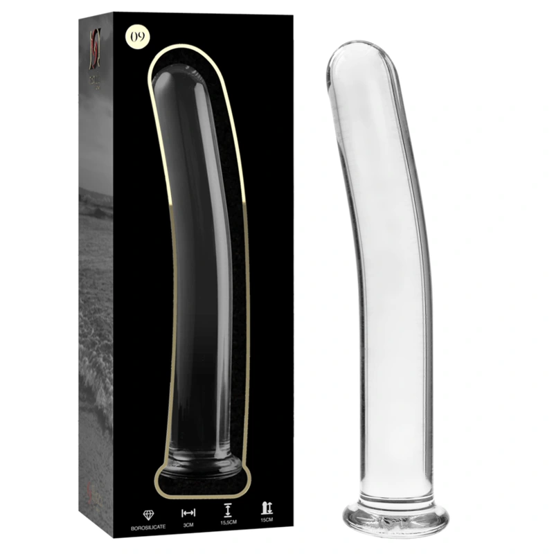 Nebula series by ibiza - model 9 dildo borosilicate glass clear 15.5 cm -o- 2.5 cm
