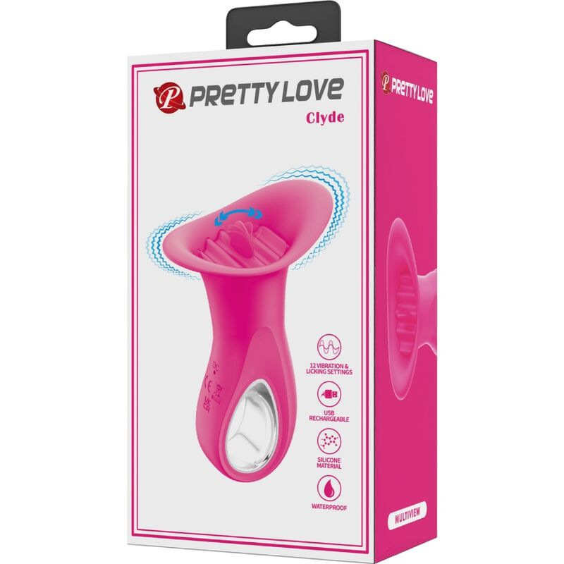 Pretty love - clyde oral vibrator vibrating tongue 12 vibrations pink 9